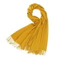 thumbnail image 1 of Wraps&Wool Lightweight Wool Scarf For Women Soft Feel Pashmina Shawl Wrap Yellow One Size Clearance, 1 of 6