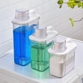 thumbnail image 3 of 1000ML White Refillable Empty Bottle for Laundry Detergent, Fabric Softener & Shower Gel - Large Capacity Bulk Storage Container with Free English Stickers, Versatile for Home & Commercial Use,, 3 of 5