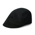 thumbnail image 2 of Eosunjian Men Retro Advanced Hat Solid Color Casual Portable Breathable Sun Anti UV Literary Newsboy Hat Forward Cap Beret Black, 2 of 13