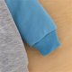 thumbnail image 4 of Gibobby Sudadera playera de manga larga con cuello redondoTop de moda informal con cubierta de cuello redondo y mangas de retazos de otoño e invierno(Azul, 9-12 Meses), 4 of 5