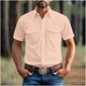 thumbnail image 1 of Yaoyar Mens Summer Vintage Turndown Collar Shirts Short Sleeve Casual Button Down Shirt Beach Vacation Tops, 1 of 6