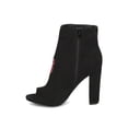 thumbnail image 4 of New Women Wild Diva Morris-03C Peep Toe Rose Embroidered Chunky Heel Bootie, 4 of 5