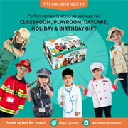 Born Toys Deluxe Dress Up Costume Set for Kids, 6-in-1 Pretend Play Clothes with 31 Pieces, Ages 3-7