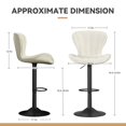 thumbnail image 6 of Fijinhom Modern Adjustable Bar Stools Set of 2 - Swivel Counter Height Stools with PU Leather Upholstery and Footrest for Kitchen Island and Home Bar, 6 of 6