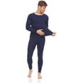 thumbnail image 4 of SOCKS'NBULK 6 Pack of 2pc Thermal Sets for Men, Base Layer Long Johns Underwear, Top & Bottom, Cotton, Solid Colors (XX-large, Navy Blue), 4 of 5