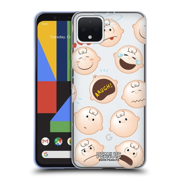 Head Case Designs Officially Licensed Peanuts Character Patterns Charlie Brown Soft Gel Case Compatible with Google Pixel 4