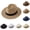 Black, variant on jiaxiM Panama Hat Men Women Packable Short Brim Straw Fedora Hat Summer Derby Trilby Hats Beach Sun Hat