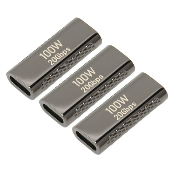 USB C Female To Female Adapter, 20Gbps Plug And Play USB C Coupler 100W  For Computer