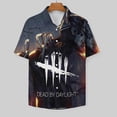 thumbnail image 3 of Dead by Daylight DBD Casual Short Sleeve Shirt Lapel Collar Shirt Summer Beach Shirt 4XL, 3 of 8