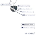 thumbnail image 2 of Vir Jewels 1/2 CTTW Blue Diamond Heart Pendant Necklace for Women 925 Sterling Silver 18 Inch Chain, 2 of 3