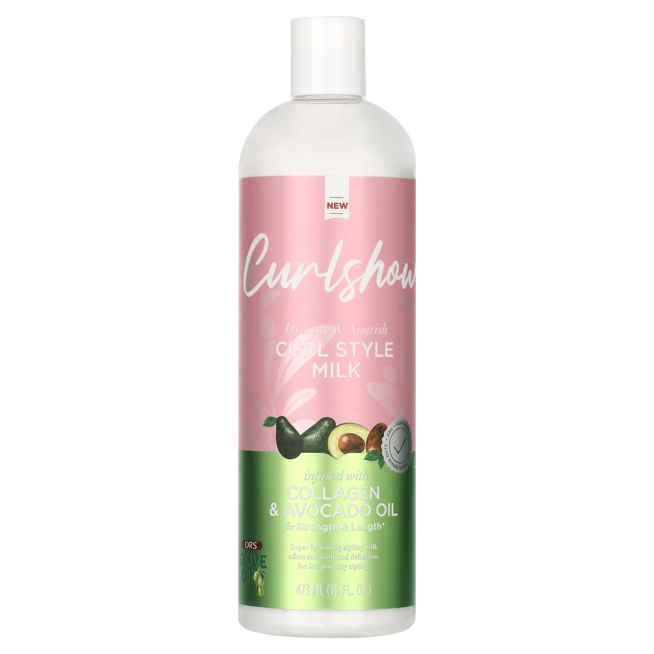 (2 pack) ORS Olive Oil Curlshow Curl Style Hair Milk for Curls & Coils, Soft Hold, 16 oz