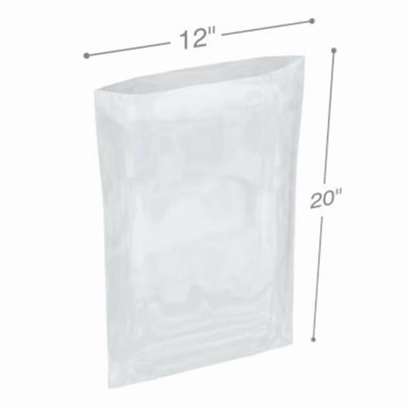International Plastics PB11220 12 x 20 in. Clear Poly Bags, 0.00125 Gauge - Case of 1000