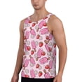 thumbnail image 2 of Zufioo Strawberry Popsicle Print Men's Vest, Sleeveless Quick-drying Muscle T-shirt, Suitable for Sports Fitness, Home Leisure Wear-Small, 2 of 7