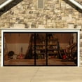 thumbnail image 6 of Magnetic Garage Screen Door for 2 Car Garage 16x8ft, Durable Heavy Duty Fiberglass Screen Mesh, Doors Screen with Magnets for Double Garage Doors Breathable, Easy Install & Pass-Through, Black 16x8 FT, 6 of 7