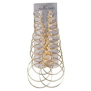SEMIMAY Vintage Earrings Gold Women Silver Ear Clip Big Hoop Circle 12Pairs Earrings