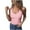 Pink, variant on WREESH Women Fitted Crop Ribbed Knit Scoop Neck Tank Top Sleeveless Casual Summer Basic Tee