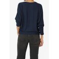 thumbnail image 2 of TheMoogan Women's PLUS Closet-Essential Drapey 3/4 Dolman Sleeve Boat Neck Relaxed Ribbed Top, 2 of 7