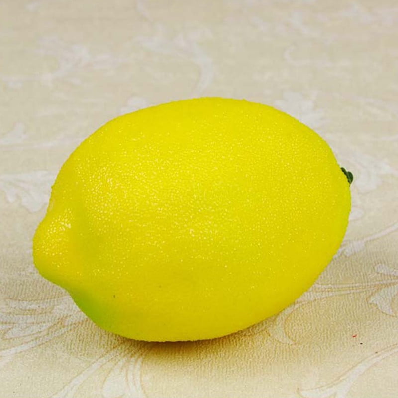 6/8pcs Realistic Lifelike Artificial Lemon Kitchen Fake Display Home Food Decor 