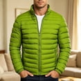 thumbnail image 2 of Abomasnow Men's Big and Tall Puffer Jackets Full Zip Long Sleeve High Neck Insulated Jackets Casual Lightweight Warm Winter Cold Weather Outdoor Jackets Coats with Pockets, 2 of 6
