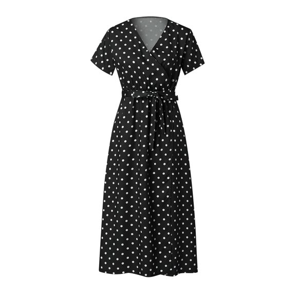 Vedolay Womens Summer Dresses Floral Print Spaghetti Strap Square Neck Shirred Maxi Dress,Black XXL