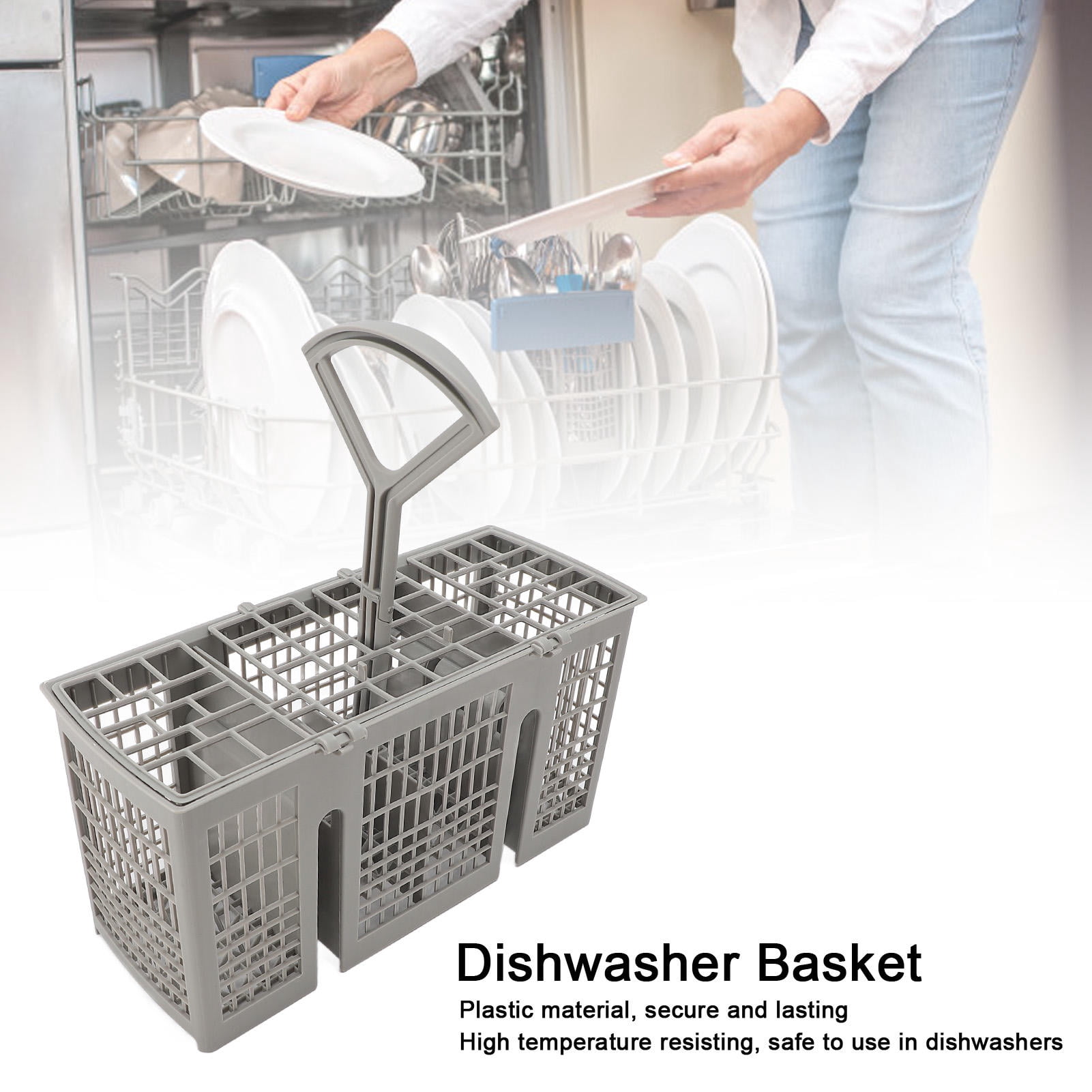 Suodoka Universal Dishwasher Basket – BPA‑Free Plastic Utensil & Cutlery Storage, Heat‑Resistant, Easy to Clean, Fits Most Dishwashers