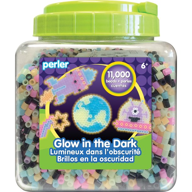 Perler Fused Beads Bucket, Glow In the Dark, 11000 Pieces