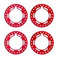thumbnail image 1 of 4-Pack 1.9-Inch Aluminum RC Beadlock Rings - Red Replacement Hub Accessories for Remote Control Vehicles, Lightweight 45g Construction, Compact 11x8x3cm Packaging, 1 of 6