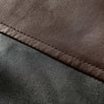 thumbnail image 5 of Turilly Men's Faux Leather Bomber Jacket Sherpa Collar Zip Up Flap Pockets Casual Coat for Fall Winter, 5 of 9