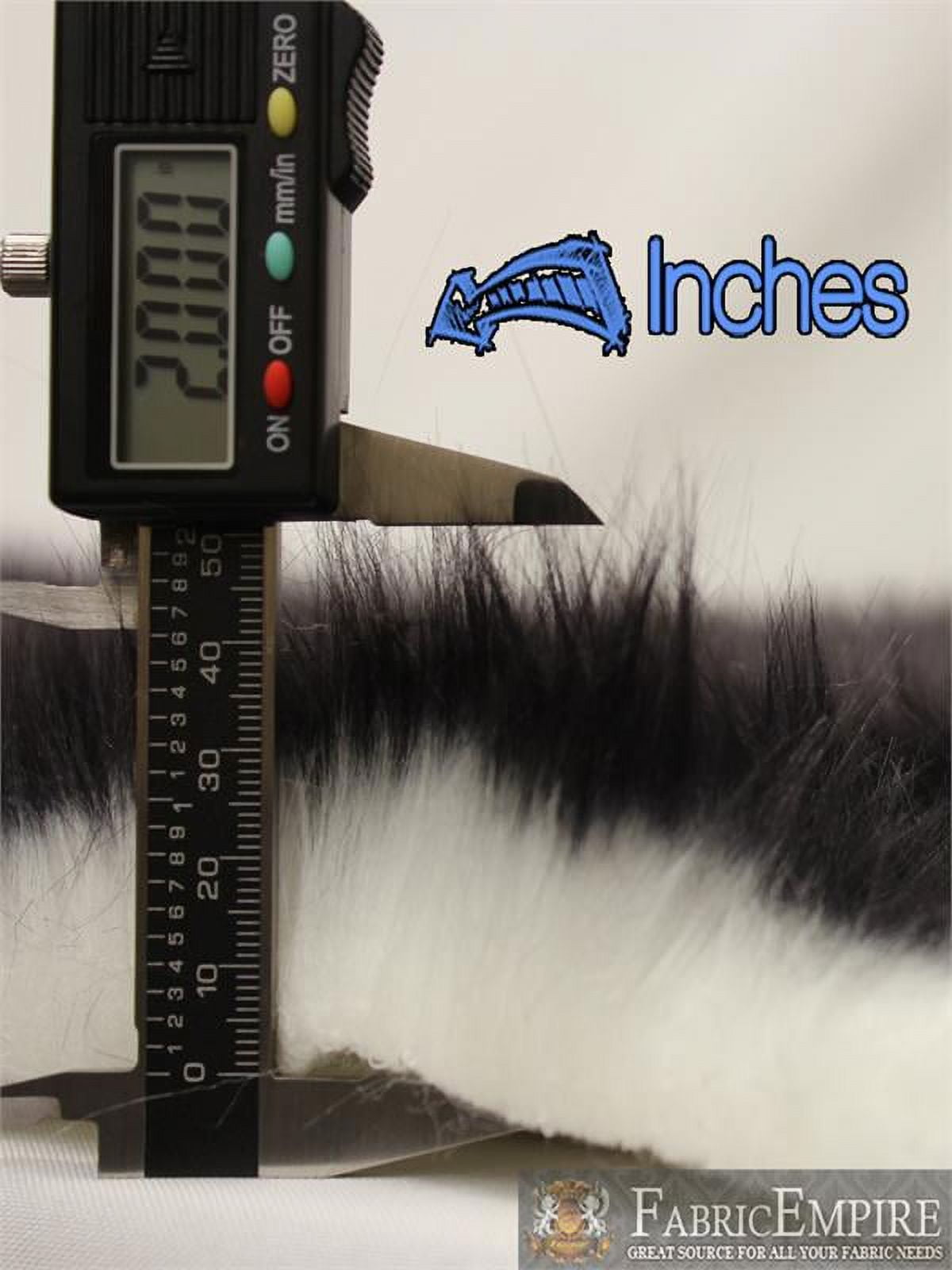 Faux Fur Fabric Long Pile Candy Shaggy BLACK/ 60" Wide / Sold by the yard