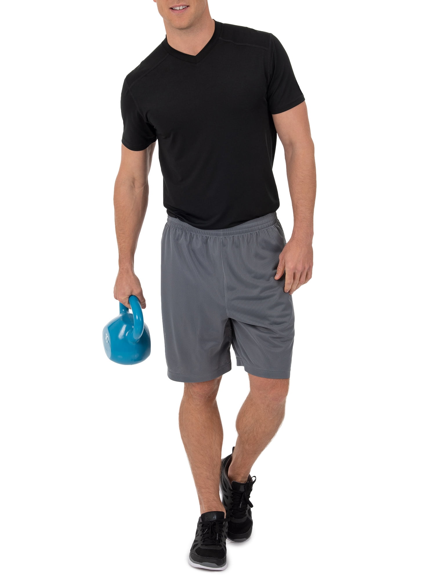 Athletic Works Men's 8" Active Grid Mesh Drawstring Shorts, 2-Pack, Sizes S-3XL