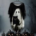 thumbnail image 2 of HNMKIU Womens Shawl Women’s Halloween Print Smock Cape Top Flowing Batwing Sleeve Unlined Oversized Shawl Wraps White,XXXL, 2 of 5