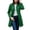 Army Green, variant on Women's Hot Pink Double Breasted Jacket Notch Collar Long Sleeve with Cuff Belts Classic Mid-Length Trench Coat Outerwear for Daily Wear Black