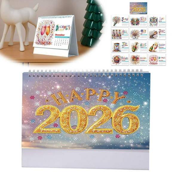 2026 DIY Diamond Art Painting Desk Calendar – Creative & Practical Decorative Calendar for Home or Office Calendars Planner for Home Office-2026-A