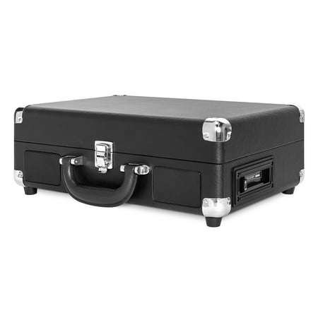Victrola - Journey+ Cassette Bluetooth Suitcase Record Player - Black