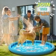 thumbnail image 3 of OGEDNAC 68" Water Sprinkler Pad, Inflatable Splash Pad for Kids and Adults Summer Outdoor Backyard Lawn Games Water Play Toy Mat, Blue, 3 of 5
