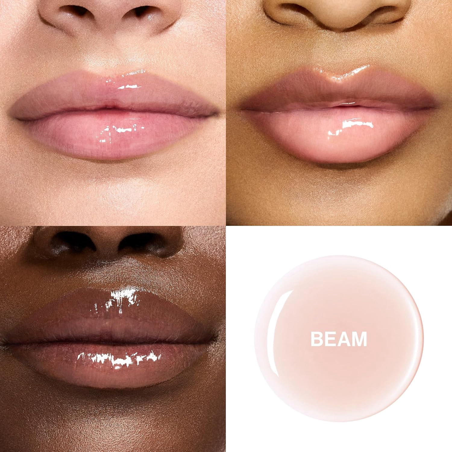 Smashbox Halo Plump + Glow Lip Gloss | Non-Sticky, Hydrating, Plumping Lip - Beam ( Clear ) 0.16fl oz 4.6ml