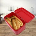 thumbnail image 4 of Boîte à Pain Rétro, 30x20x16cm Grande Capacité Boîte de Rangement en Métal pour Cuisine (Rouge), 4 of 7