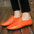 thumbnail image 2 of Rrunsv Mens Shoes Men's Loafer Shoes Noble Slip-on Loafers Orange,43, 2 of 5