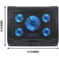 thumbnail image 6 of Enhance Laptop Cooling Stand Blue - 1 x 1264 RPM Fan & 4 x 2630 RPM Fans - 3 Adjustable Height Settings - Up to 17" Screen Size Notebook Support - Metal Mesh - 2 x USB 2.0 Ports, 6 of 11