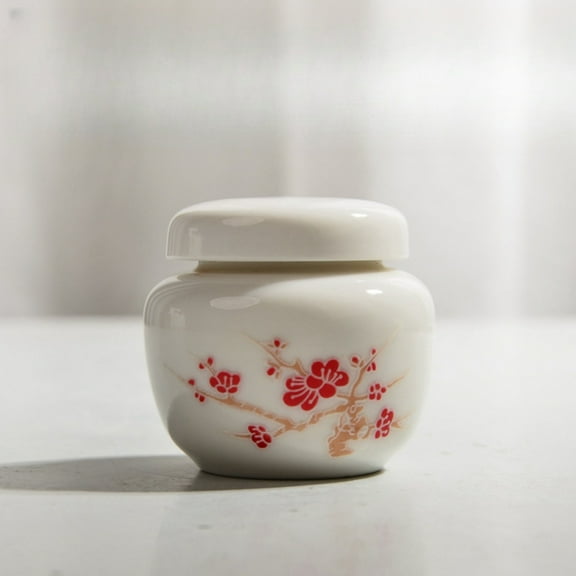 Small Urn - Ceramic Adult Dog and Cat Cremation Urn, Miniature Memorial Funeral Urn for Sharing Ashes