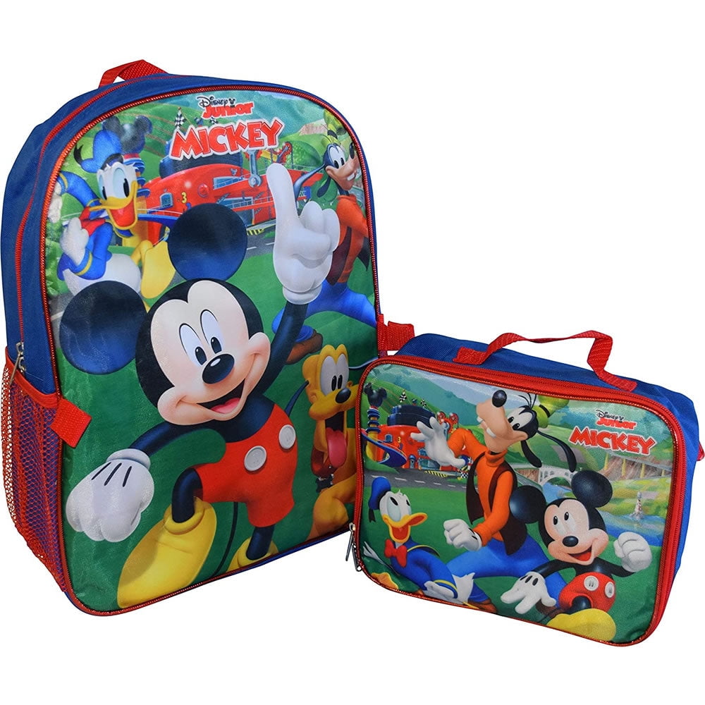 Disney Mickey Mouse 16" Backpack with Detachable Lunch Box