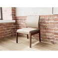 thumbnail image 4 of Pemberly Row Waiting Reception Armless Guest Chair Wood Frame in Brown, 4 of 5