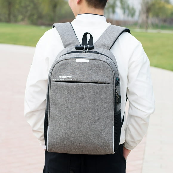 Amdohai 15.6 inch Laptop Backpack Large Capacity Anti Theft Business Bag with Password Lock External USB&Headphone Interface Dark Grey