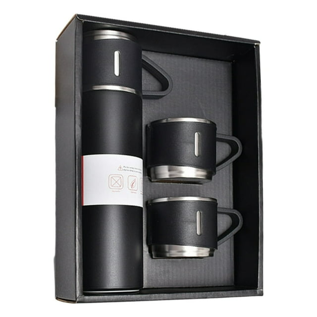 500ml Double-Layer Stainless Steel Thermal Water Bottle (Blue Set With Box)