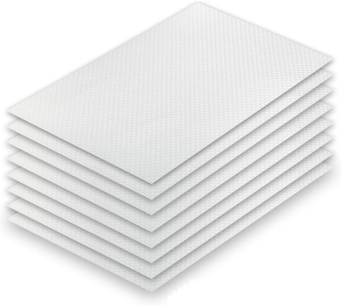 QYH Refrigerator Liners Mats Washable Lining for Fridge Liner Plastic 8 Pack 11.8X17.7 