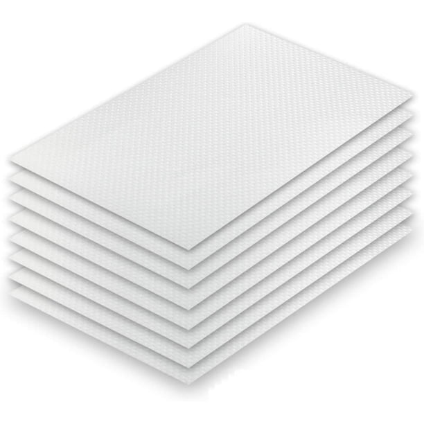 Alfombrillas para refrigerador lavables, 8 piezas de EVA transparente de 11.8 x 17.7 pulgadas, revestimiento para estante de nevera, almohadillas reutilizables para cocinas WD.WDQZL Hogar