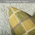 thumbnail image 3 of Pack of 2 Linen Buffalo Check Throw Pillow Covers, Farmhouse Plaid Decorative Cushion Covers for Couch Sofa Living Room, 18x18 Inch, Green, 3 of 6