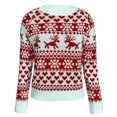 thumbnail image 1 of Crew Cuello de Navidad Pullover Blusa Pullover Reindeer Papá Noel Plazo de Sunnimix Suéter tejido, 1 of 8