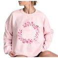 thumbnail image 2 of Enjoytime Valentine's Day Long Sleeve Shirt Tops for Woman Graphic Floral Print Crewneck Sweatshirts Top Pullover Loose Lightweight Tunic Womens Sweatshirt on Clearance, 2 of 5