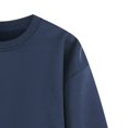 thumbnail image 4 of Splozh Long Sleeve Tops for Girls 3-14 Years Girls' Loose Sports Casual Crop Top Casual Fall Winter Cute Shirts,Blue,5-6 Years, 4 of 6